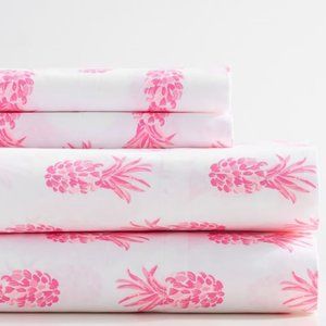 Lilly Pulitzer Pineapple Pink Print Sheet Set